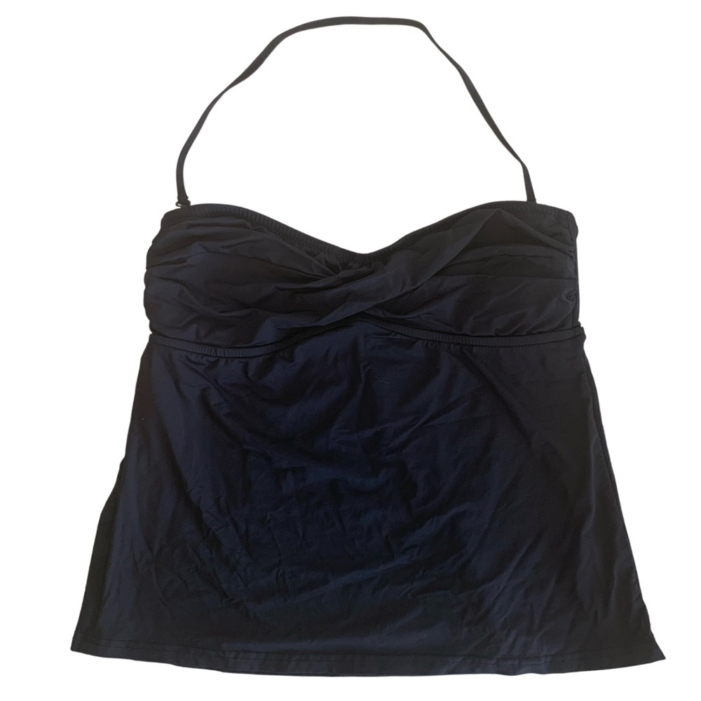 Mossimo Black Tankini Swimsuit Top With Ruching